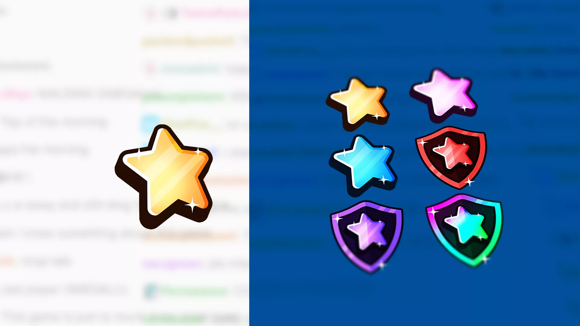Star Sub Badges - 6 x Shiny Twitch Sub Badges with Photoshop Files